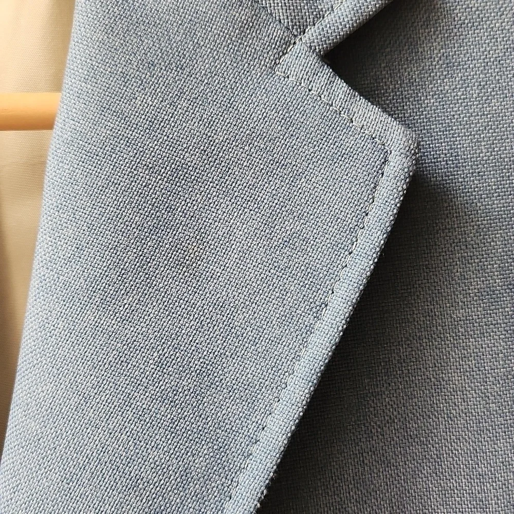 Levi's Panatela Linen Look Jacket Blue 70s Baby Blue